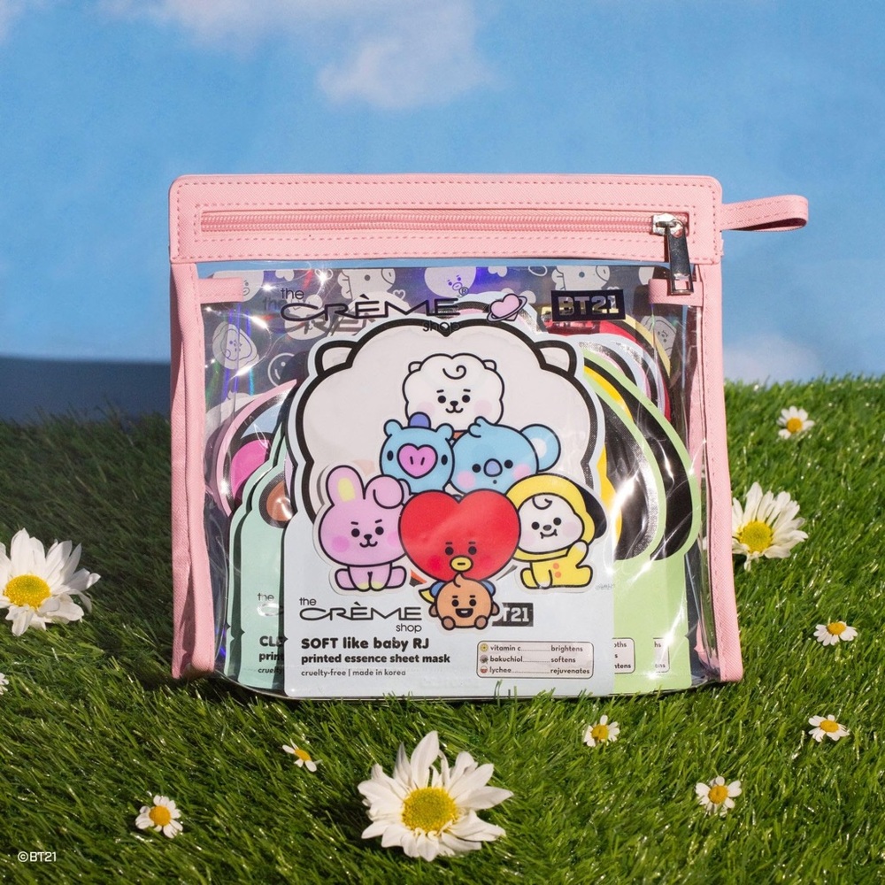 NWT Crème Shop BT21 Baby Printed Essence Sheet Mask Pouch Collection